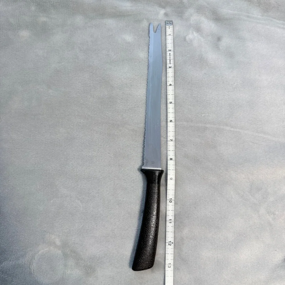 Vintage Quikut Serrated Slicing Knife Fork Tip Surgical Stainless USA 13